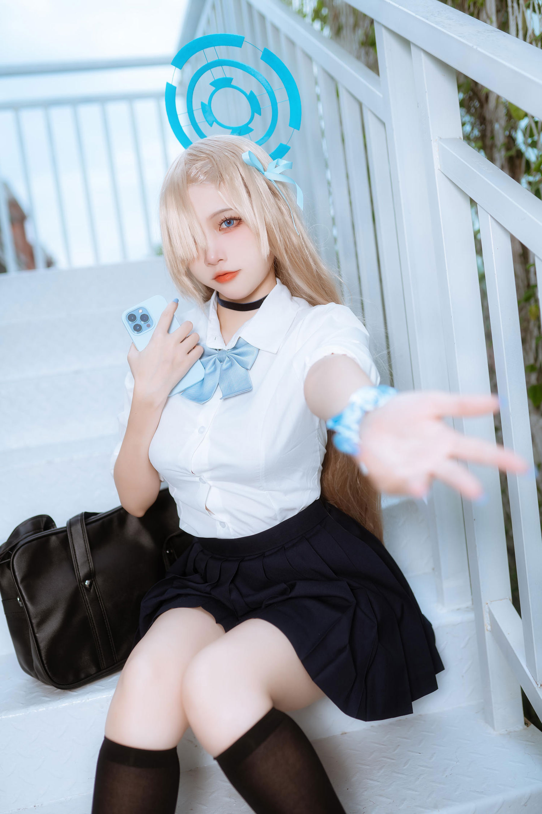 人气Coser 二佐Nisa - 蔚蓝档案 一之 濑明日奈 JK制服