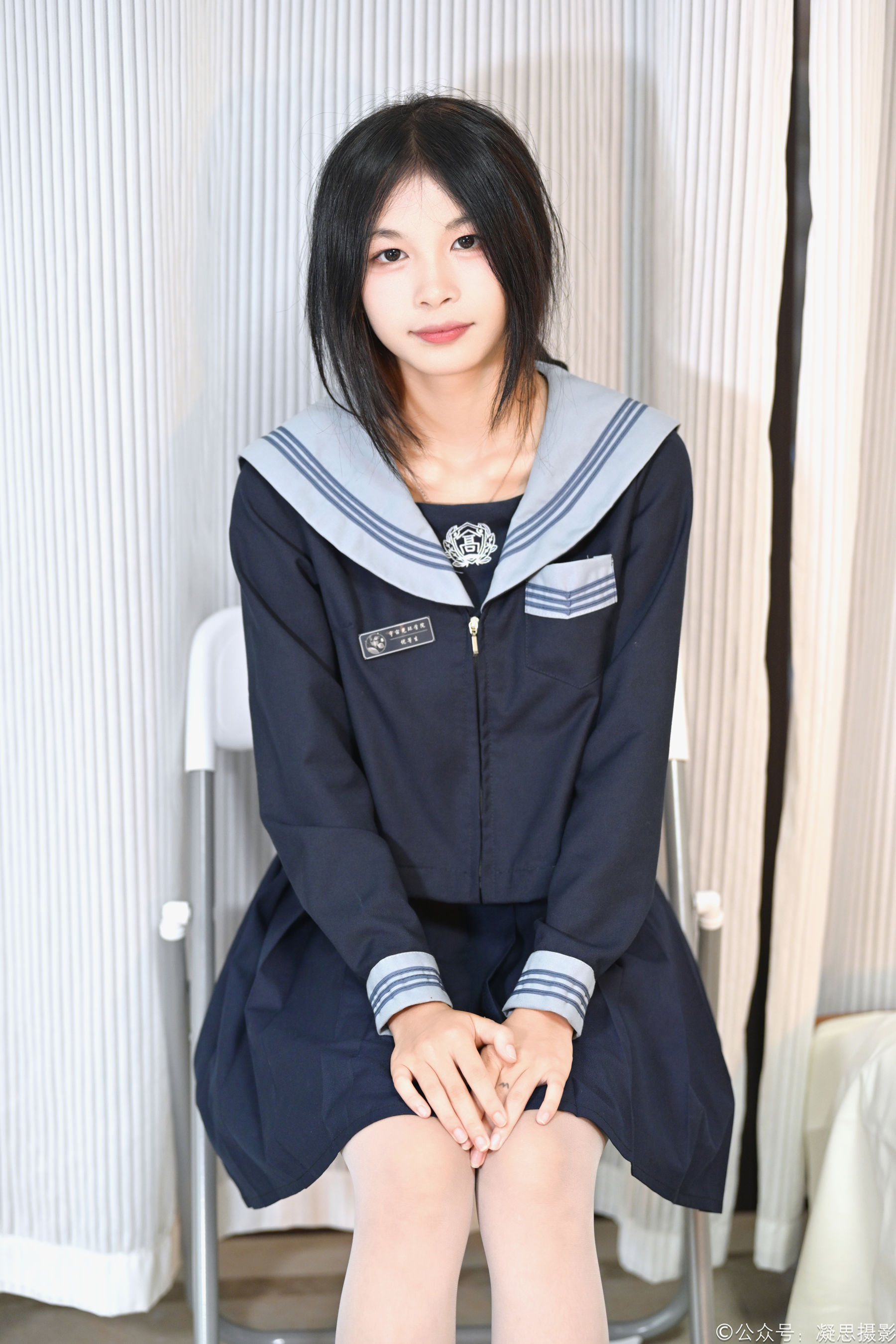 凝思摄影 No.043 沅沅 - JK制服、连裤白丝、小皮鞋