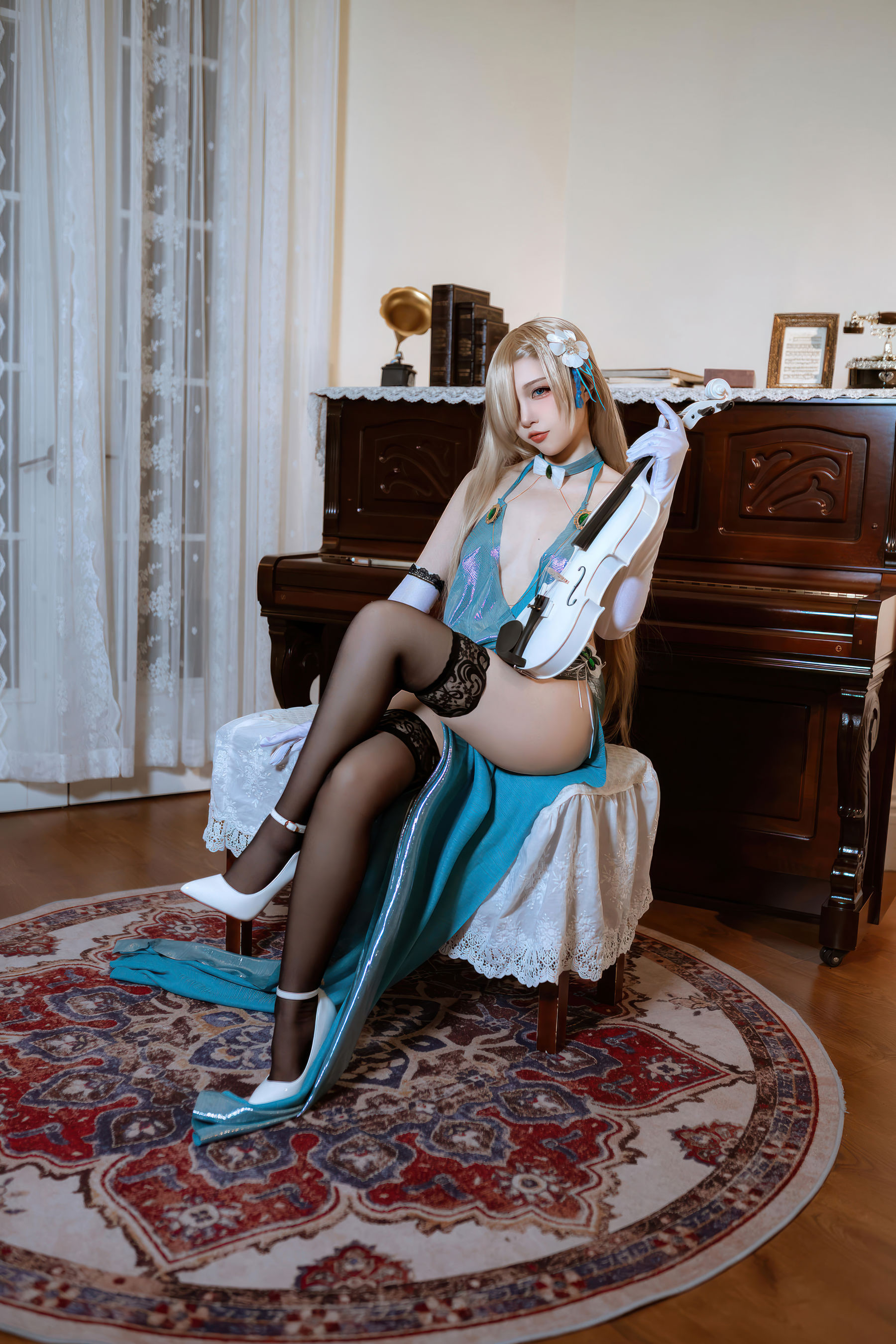 人气Coser 二佐Nisa - 蔚蓝档案 一之 濑明日奈 礼服