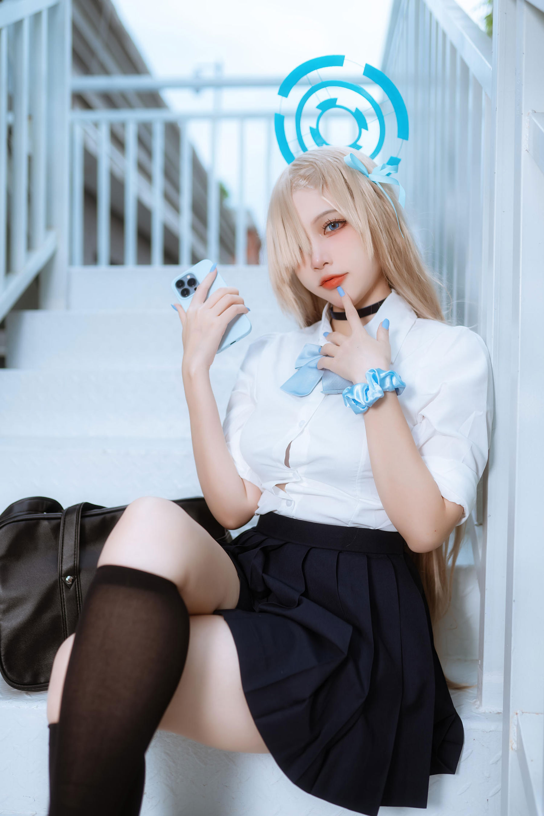 人气Coser 二佐Nisa - 蔚蓝档案 一之 濑明日奈 JK制服