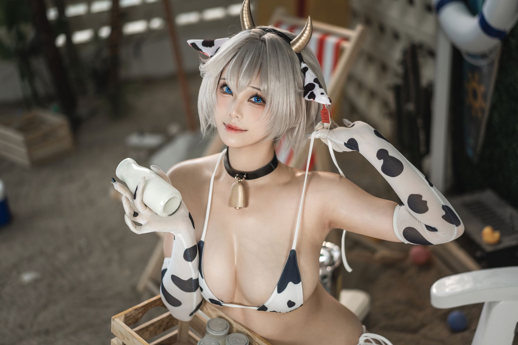 萌系小姐姐 蜜汁猫裘 - 棕色尘埃奶牛