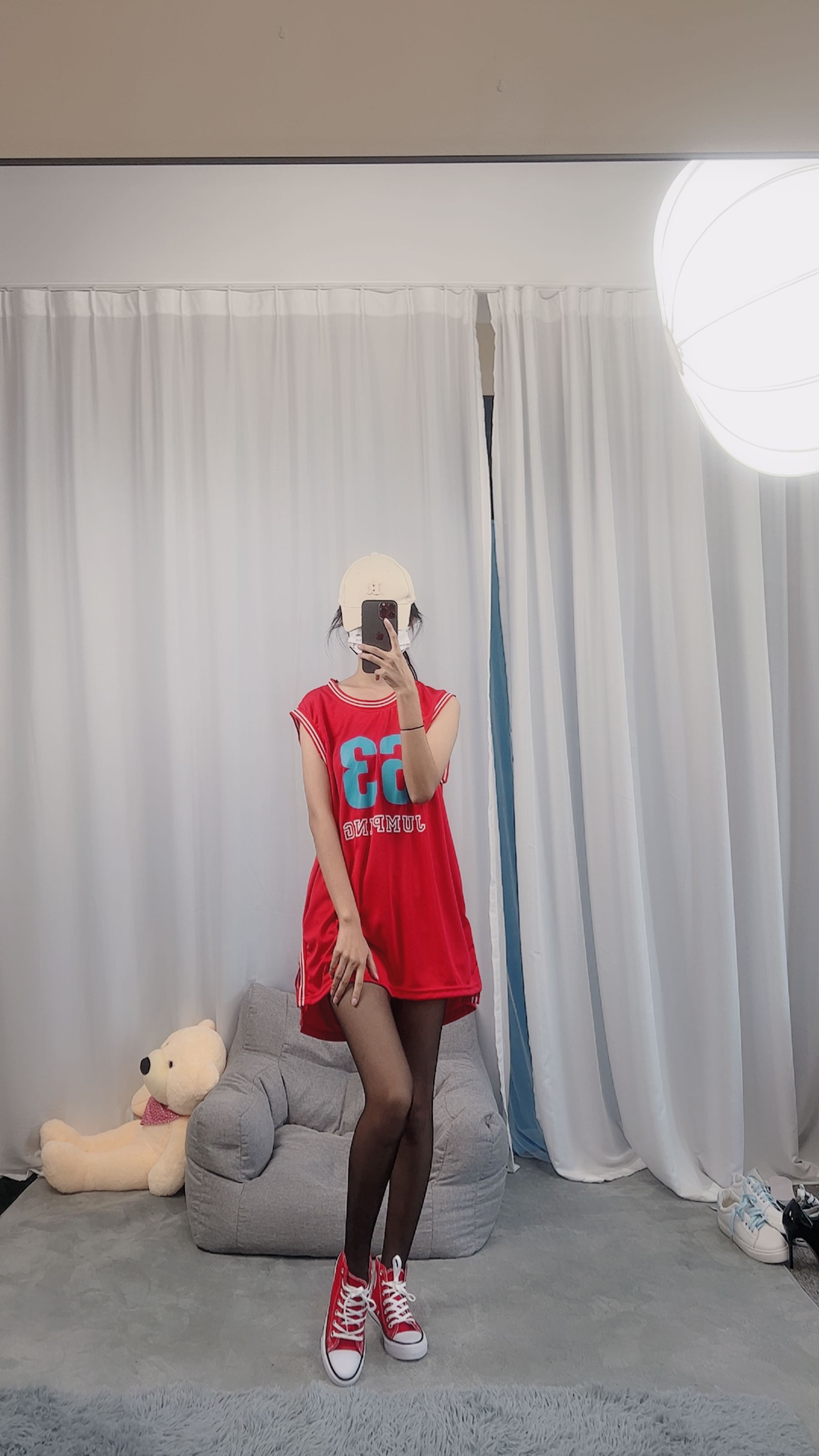 三禾摄影 No.059 篮球服 黑丝 帆布鞋 牛仔短裤