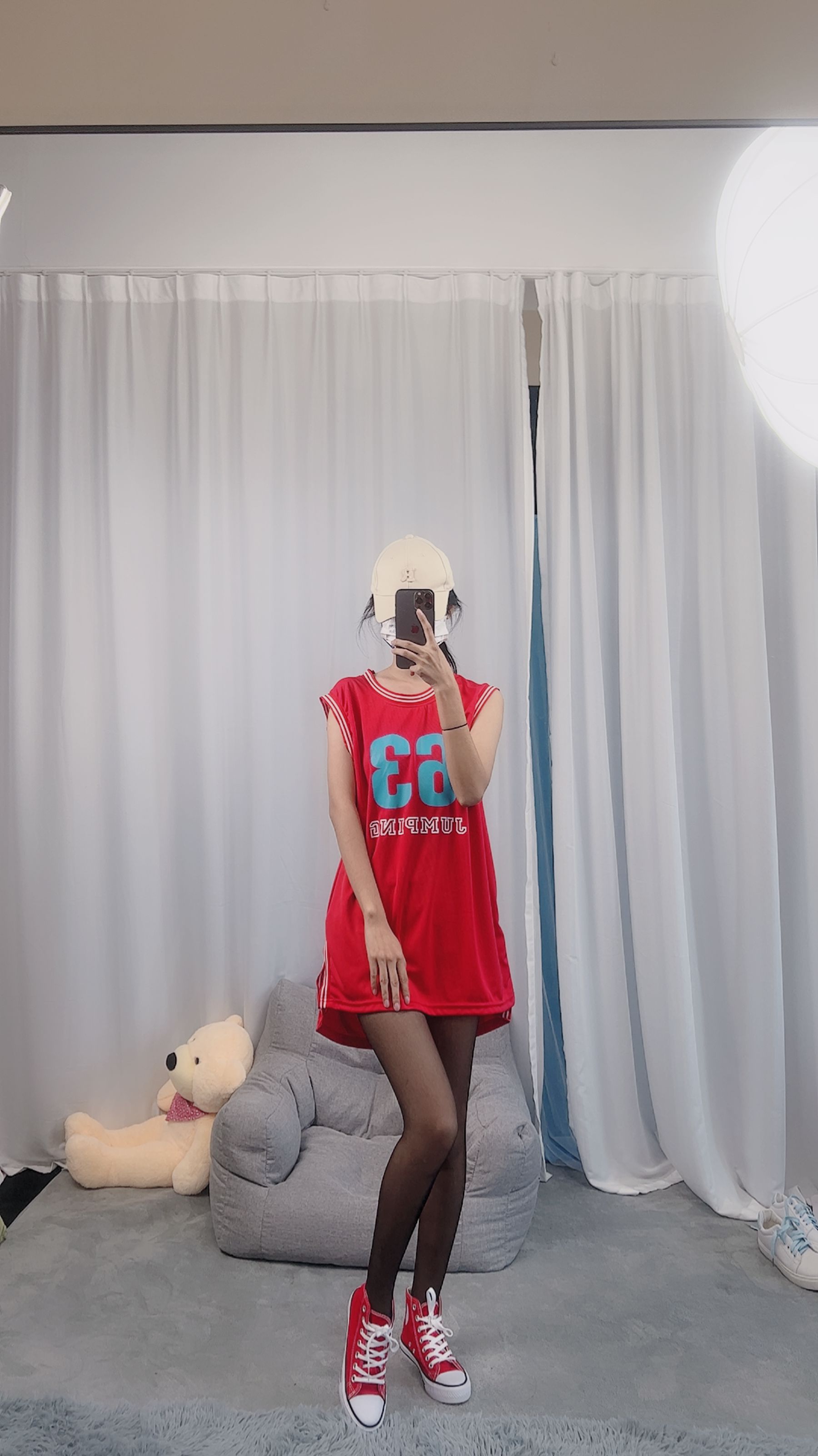 三禾摄影 No.059 篮球服 黑丝 帆布鞋 牛仔短裤