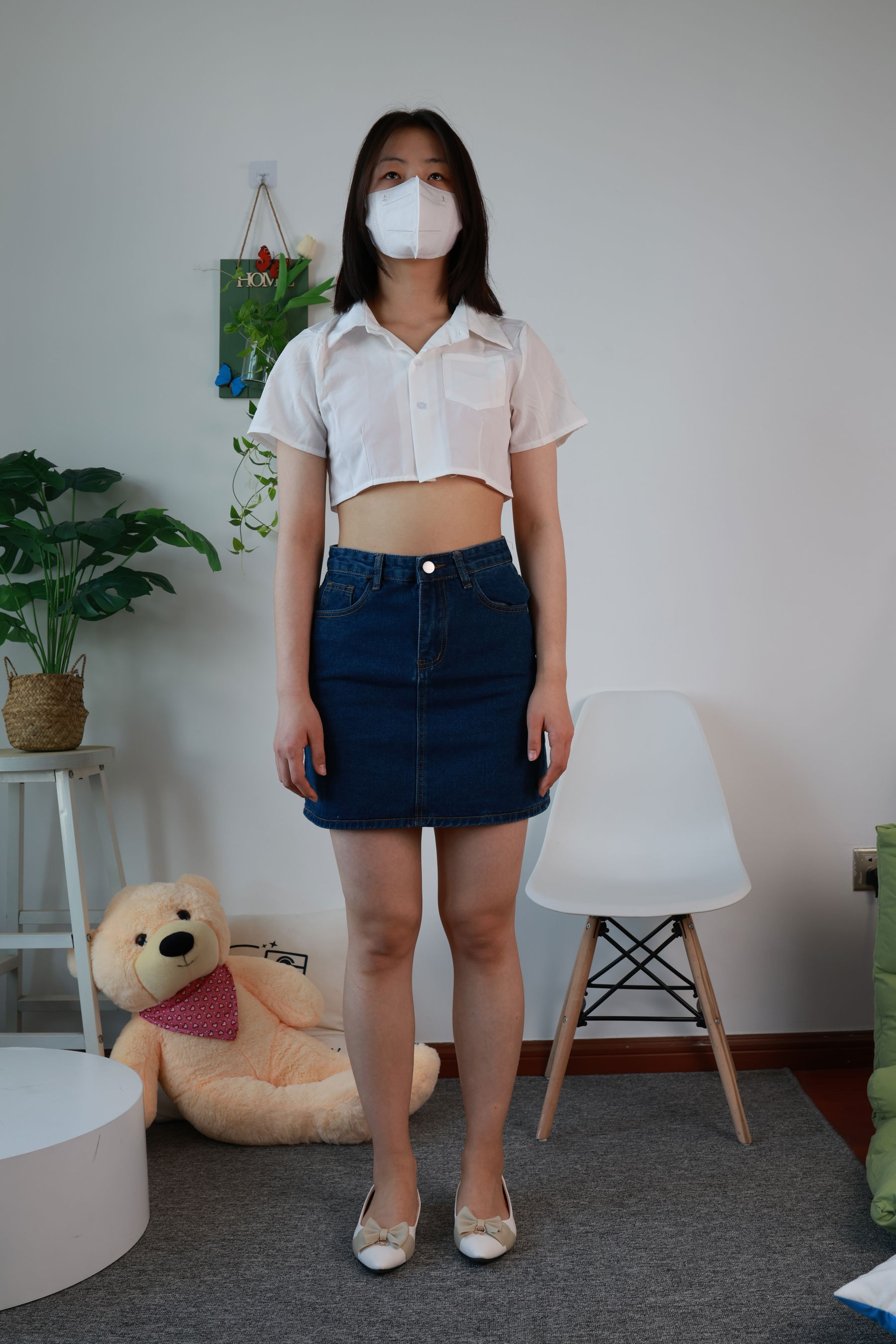 三禾摄影 No.070 牛仔裙 平底鞋