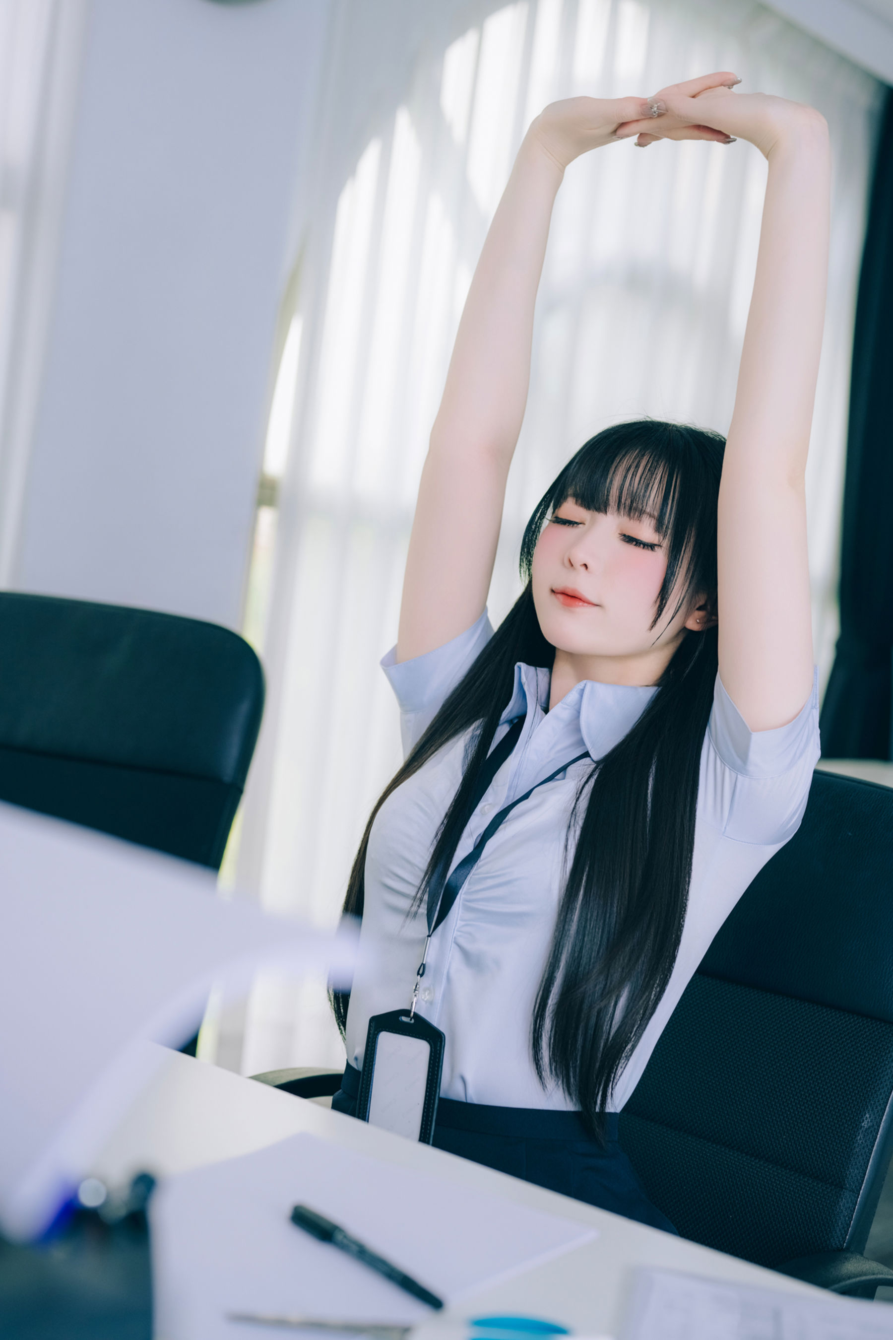 微博妹纸霜月shimo - Shimo' Secret Office Vol.02