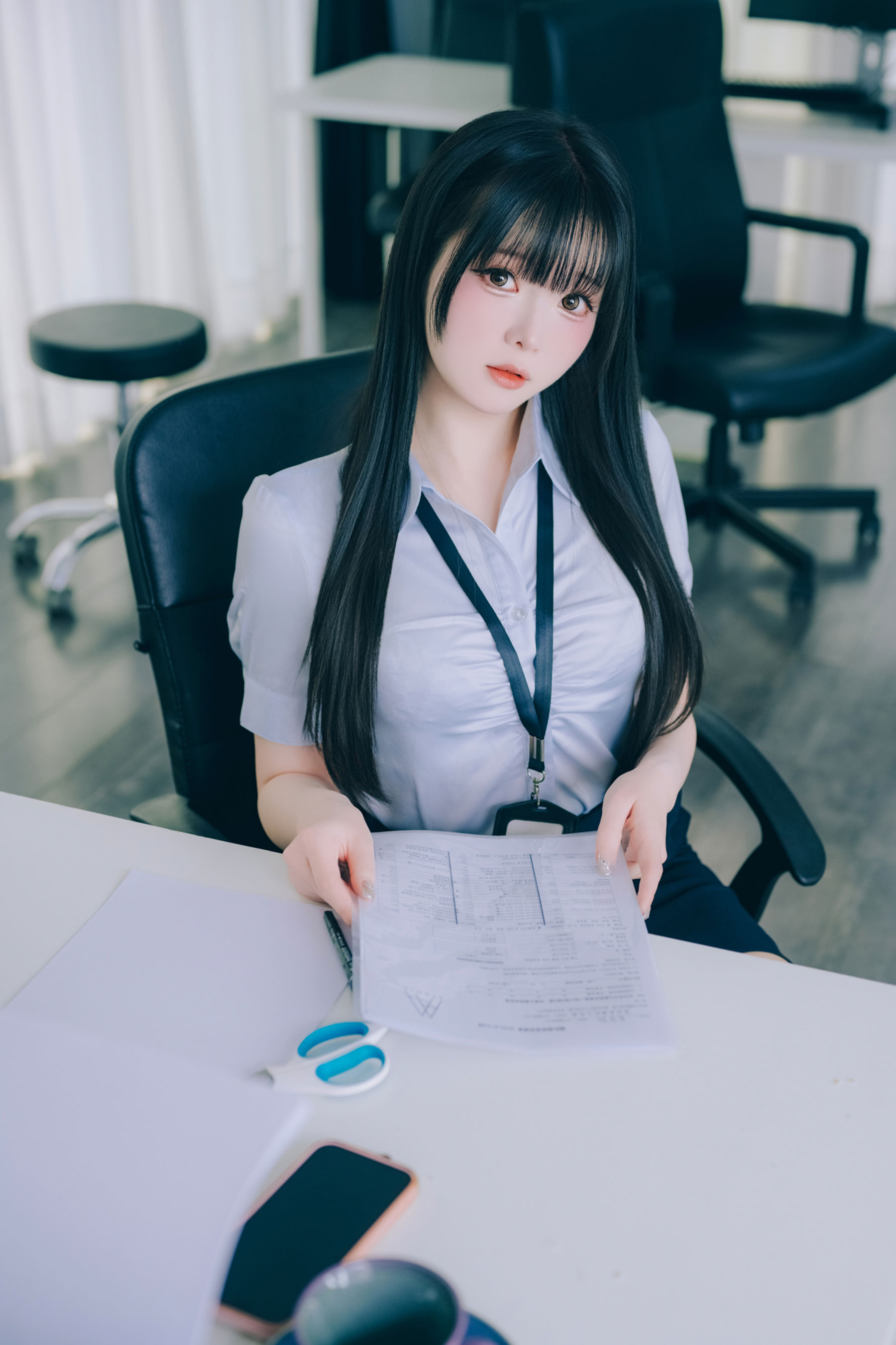 微博妹纸霜月shimo - Shimo' Secret Office Vol.02