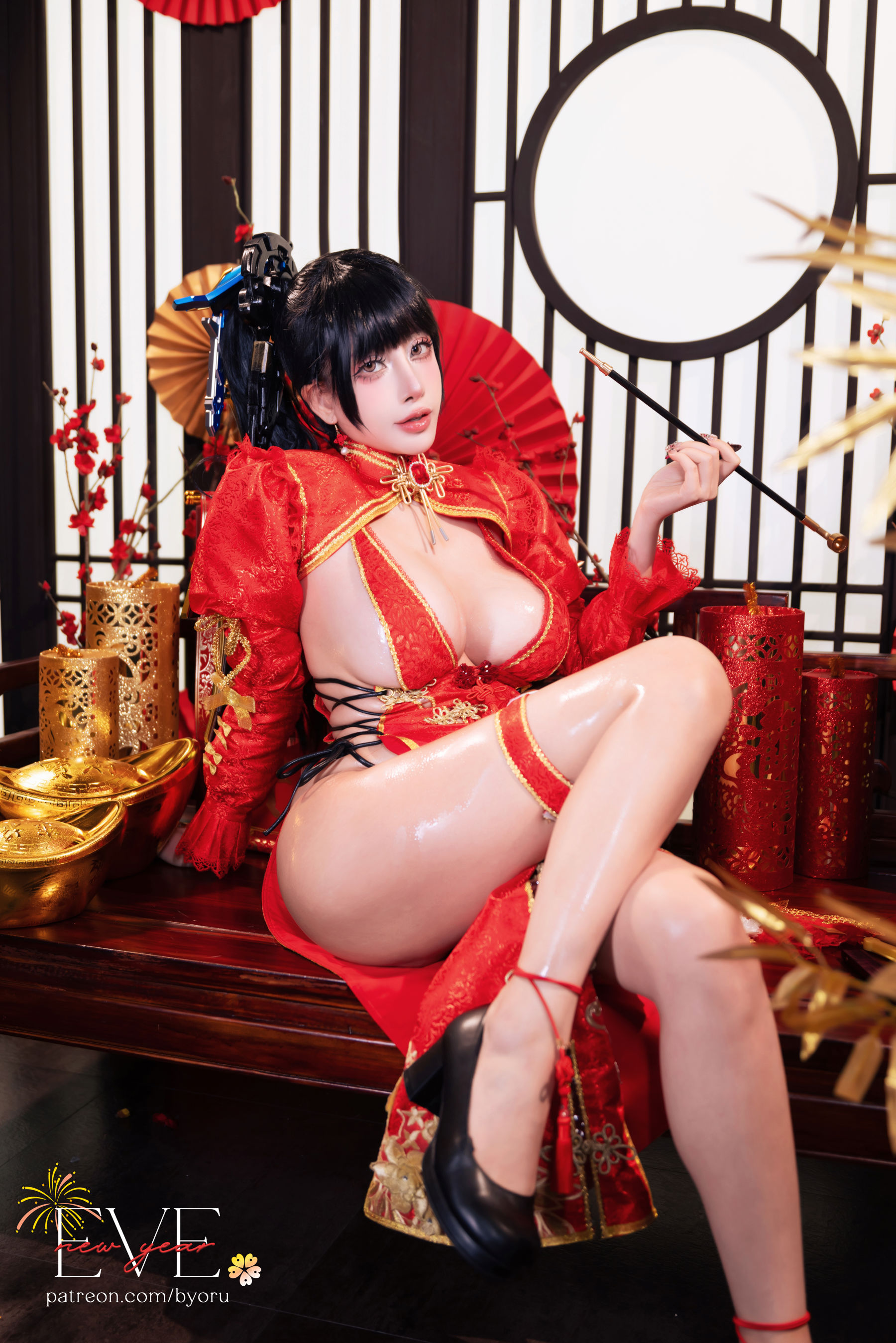 日本性感萝莉Byoru - Eve New Year Qipao