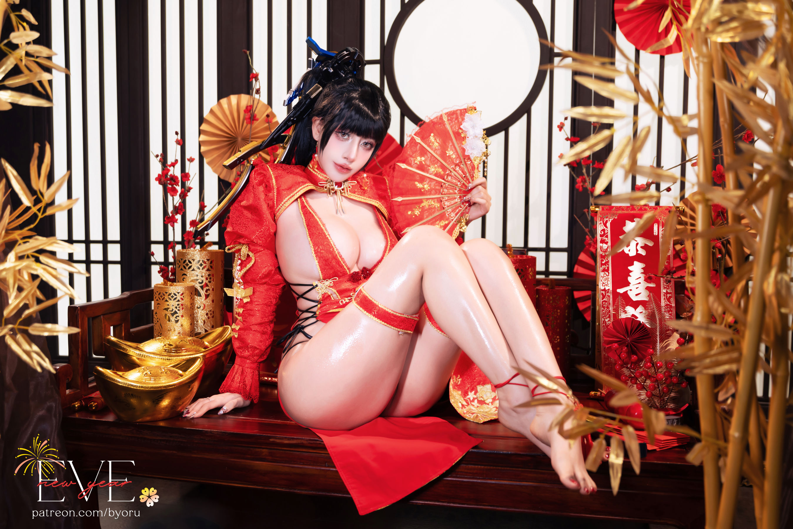 日本性感萝莉Byoru - Eve New Year Qipao