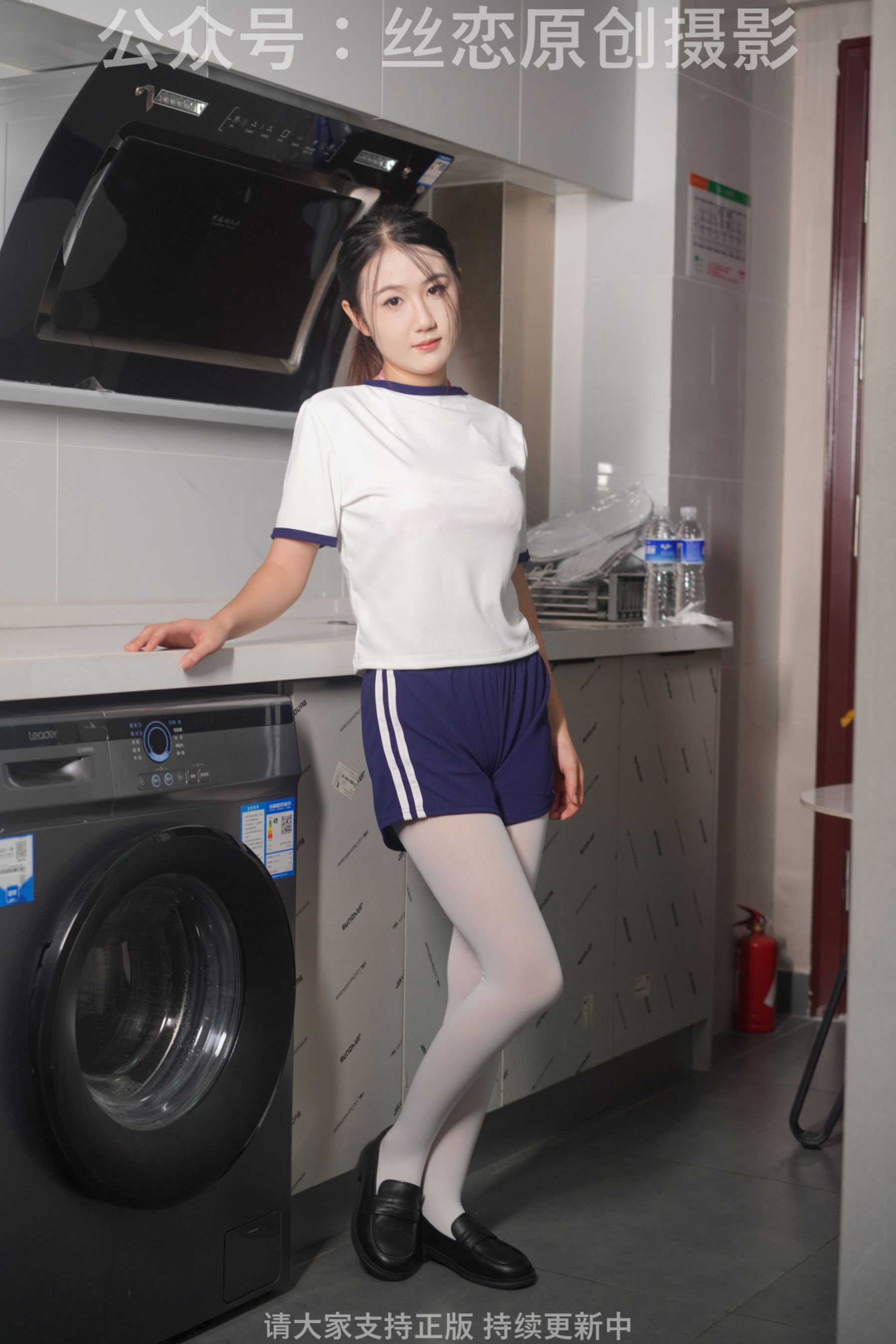 丝恋摄影 No.006 幺幺-厚白丝 乐福鞋 水手服