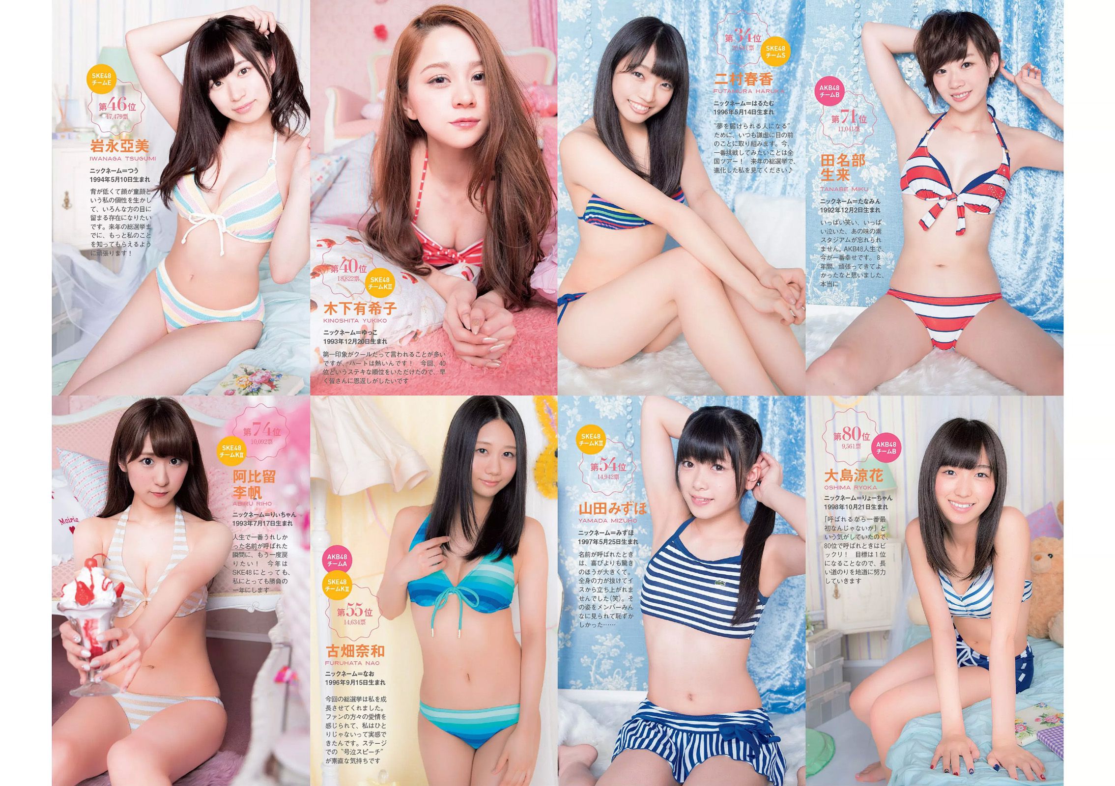 SKE48 相楽樹 吉岡里帆 脊山麻理子 SAKURACO 橘花凛 [Weekly Playboy] 2014年No.32 写真杂志