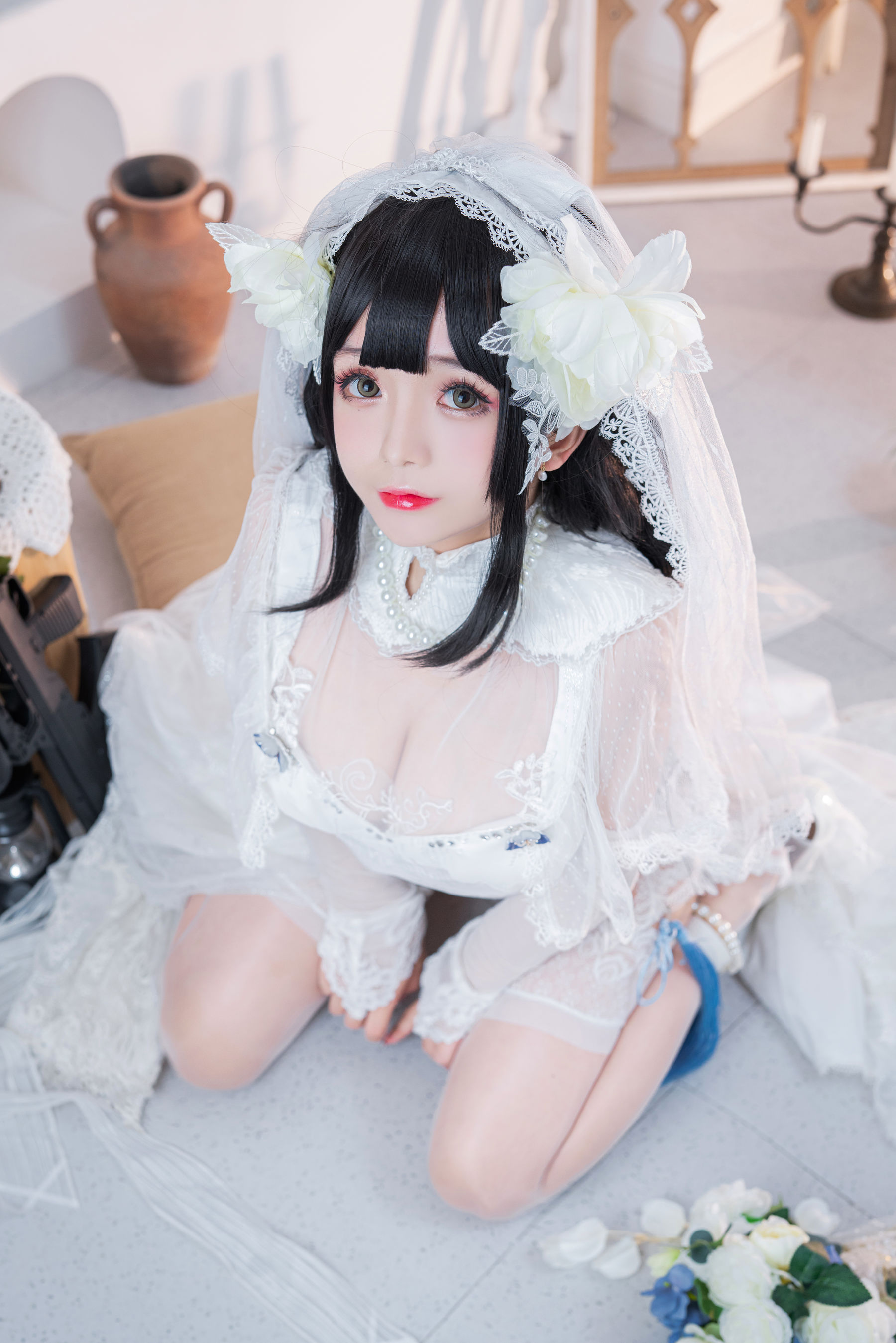 [福利COS] Cosplay日奈娇 - 95式婚纱